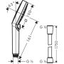 Hansgrohe Sampak håndbruser 100 Vario EcoSmart og Metaflex bruserslange 175 cm