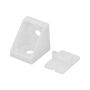 Hjørnebeslag 18mm hvid 