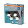 Osram Orbis loftlampe LED 4x5,5W 3000/4000K IP44 sort 35x35 cm