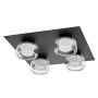 Osram Orbis loftlampe LED 4x5,5W 3000/4000K IP44 sort 35x35 cm
