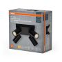 Osram spotlampe Octagon Plate GU10 4x3,4W dæmpbar sort