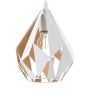 Eglo Carlton pendel Ø20,5 cm hvid/guld