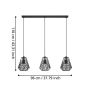 Eglo Stype langbordlampe 3xE27 L96 cm sort