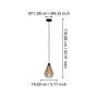 Eglo Adwickle pendel E27 natur Ø145 mm