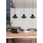 Eglo langbordlampe Grizedale 3xE27 sort/messing