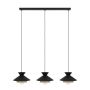 Eglo langbordlampe Grizedale 3xE27 sort/messing