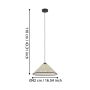 Eglo Oxpark pendel E27 bambus blad lys Ø420 mm