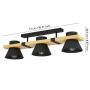 Eglo Maccles loftlampe 3L E27 sort/natur
