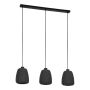 Eglo Barlaston langbordslampe 3L E27 sort/grå 