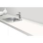 Laminatbordplade Pearl White 28 x 610 x 3650 mm - Resopal