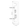 Primo gerigt til clips 5082 off-white 15 x 65 x 2300 mm