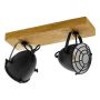 Eglo spotlampe Gatebeck 2xE14 træ/sort