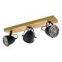 Eglo spotlampe Gatebeck 3xE14 træ/sort 