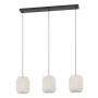 Eglo Belgrave langbordlampe L88cm 3xE27 sort/hvid