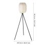 Eglo Belgrave gulvlampe H141,5cm E27 sort/hvid