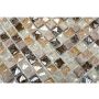 Mosaik glas og natursten beige og brun 30,5 x 30,5 cm