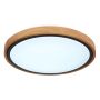 Globo LED-loftlampe Bruno sort/træ 3000/4500/6000K 12W 31 cm