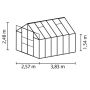 Vitavia drivhus Uranus 9,9 m² sort 6 mm poly