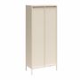 Notio Living skab høj metal/glas creme 800x1860x400 mm