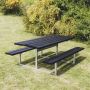 Hortus bord-/bænkesæt Frigg sort 175x140x75 cm