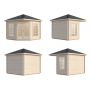 Palmako pavillon Melanie ubehandlet 7 m²