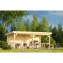 Palmako pavillon Lenna Connect 308 ubehandlet 16,6 m²