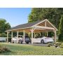 Palmako dobbelt carport Robert 40,6 m² - flere farver