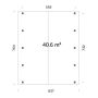 Palmako dobbelt carport Robert 40,6 m² - flere farver