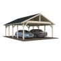 Palmako dobbelt carport Robert 40,6 m² - flere farver