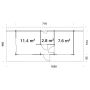Palmako hytte Cecilia ubehandlet 21,8 m²