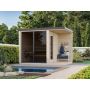 Palmako sauna Sarah ubehandlet 3,8+2,1 m² 