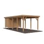 Palmako carport m/skur Karl bruntrykimp. 23,1 m² 