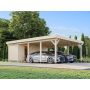 Palmako dobbelt carport m/skur Karl 40,6 m²  - flere farver