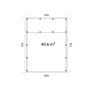 Palmako dobbelt carport m/skur Karl 40,6 m²  - flere farver