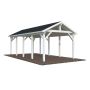 Palmako carport Robert hvid 23,1 m² 