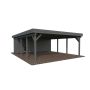Palmako dobbelt carport m/skur Karl mørkegrå 40,6 m² 
