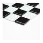 Mosaik CM 4148 sort/hvid glas 32,7x30,2 cm