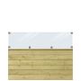 Plus profilhegn m/glas Klink PEFC 174x125 cm inkl. mellemtop