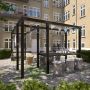Plus pergola Daylife 4 trykimprægneret sort inkl. fitnesssæt, tørrestativ og bord