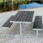 Hortus bord-/bænkesæt Loke sort 180x185x75 cm