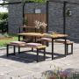 Plus Trend Living havemøbelsæt med bord & bænke ThermoWood/stål