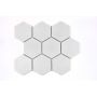 Mosaik Hexagon porcelæn hvid mat 25,6 x 29,5cm