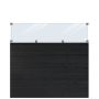 Plus profilhegn m/glas Plank sort 174x163 inkl. mellemtop 