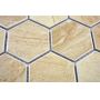 Mosaik Hexagon Travertin beige mat 32,5 x 28,1 cm