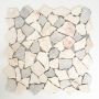 Mosaik Rubble natursten grå/hvid 31,6 x 31,6 cm