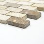 Mosaik Tumbled natursten sand mix 30,5 x 30,5 cm