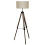 Gulvlampe Lantada sort/træ/beige - Eglo