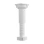 Sokkelben justerbar hvid plastik 96-150 mm 