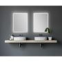 DSK Design LED spejl silver LUNA 800x600x24mm