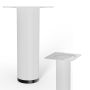 Møbelben Ø30x100 mm hvid